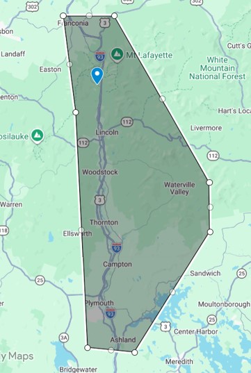 Southern White Mountains Service Area Map